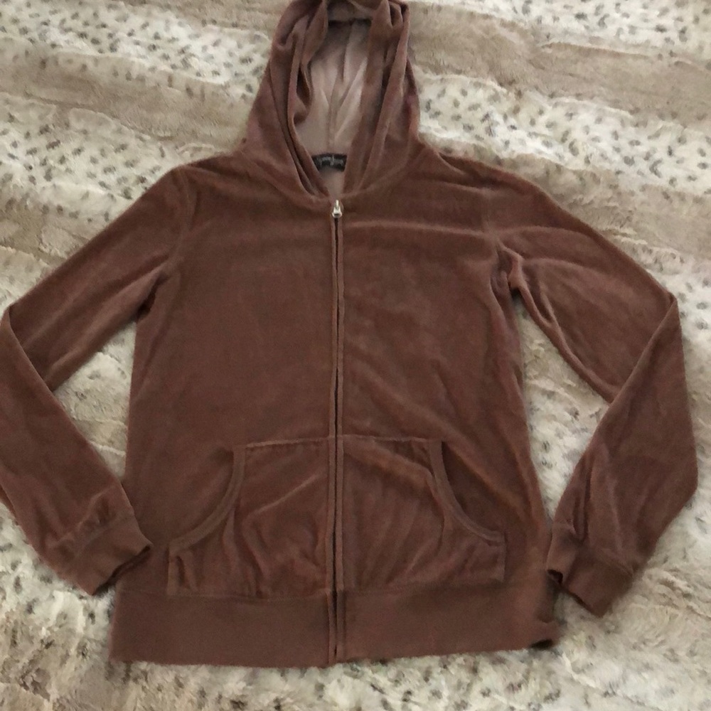 Taupe jacket, velvet feel. Size M. Spoon Jeans name brand.